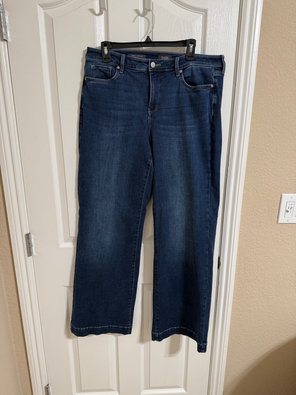 NYDJ Indigo Wide-Leg High-Rise Jeans